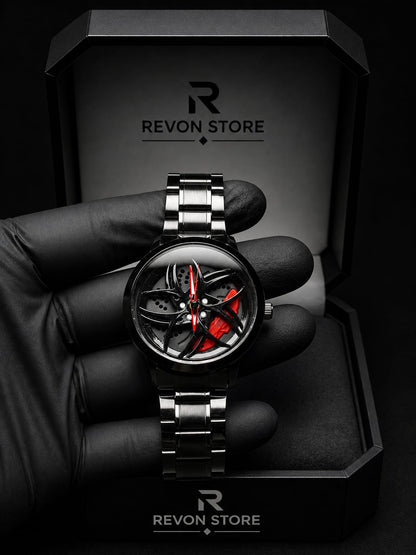 Men's Luxury Rotating Car Rim Watch